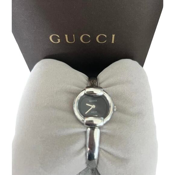 Gucci Vintage 1400L Silver Stainless Steel Horsebit Buckle Watch (GGXX100) - Picture 5 of 13